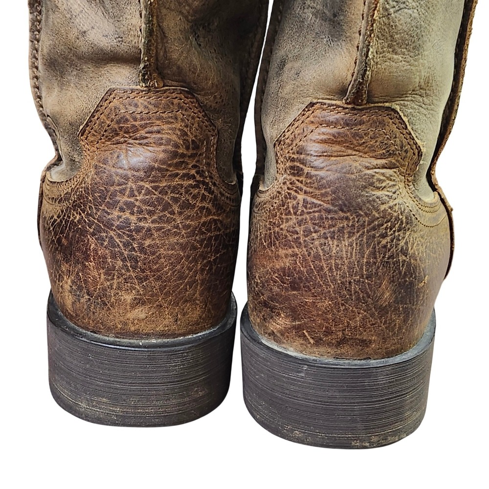 Ariat Rambler Mens‎ Brown Distressed Leather Square Toe Western Boots 13 D - Picture 12 of 12